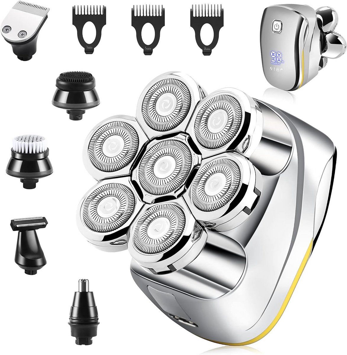 Multifunctionele 6-in-1 Elektrische Scheerapparaat voor Mannen - Waterdicht & Oplaadbaar