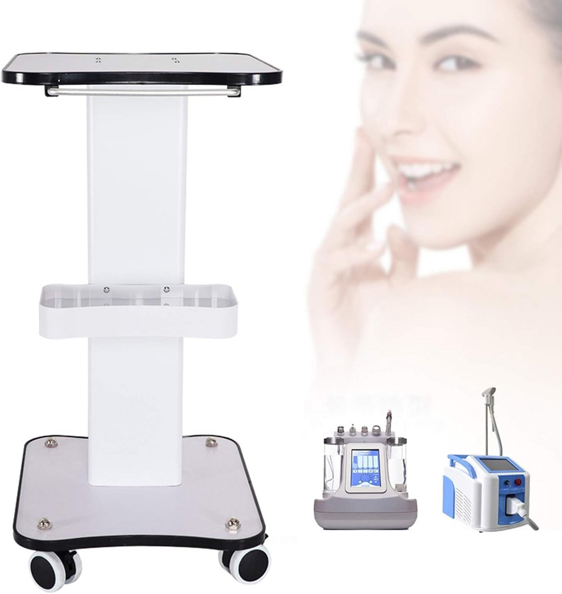 Professionele Cosmetica Wagen met Wielen voor Salon en Spa