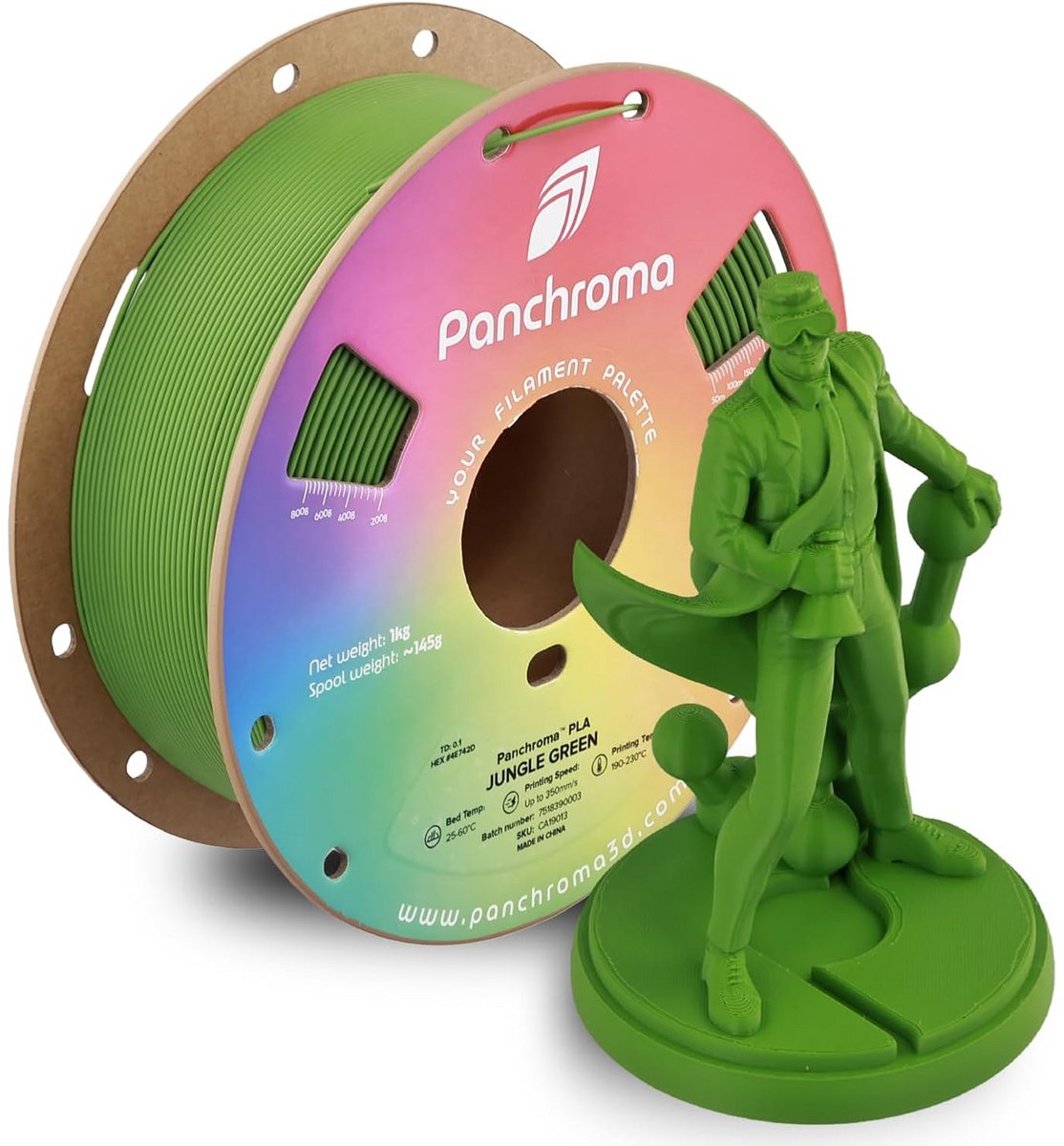 3D Printer Filament PLA 1,75 mm 1 kg Groen voor FDM Printers