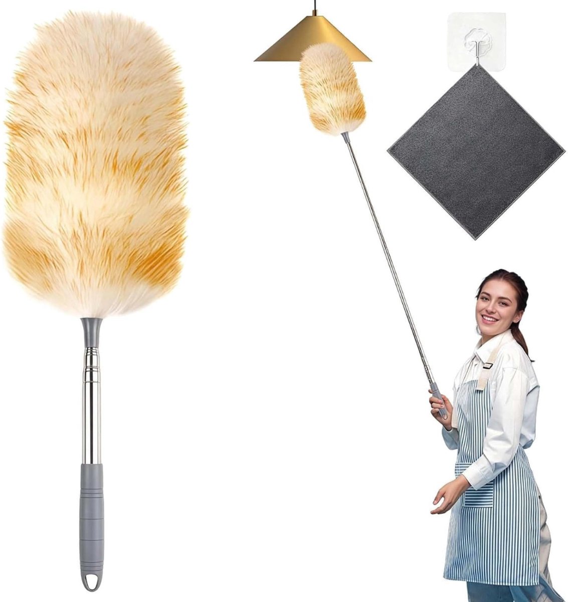 White-Label® Telescopische Plumeau - Ragebol – Uitschuifbaar - Geel
