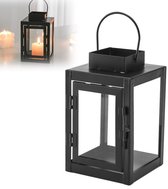 Relaxdays Lantaarn 3 Stuks, Metaal, Decoratie Voor Binnen Buiten Groottes Vintage Windlicht Kaarsen Zwart 661556570