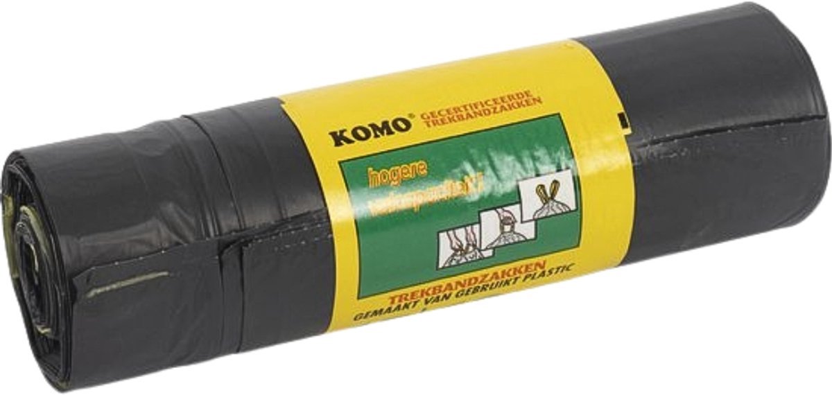 Komo Huisvuilzakken + Sluitstrips 20 Stuks