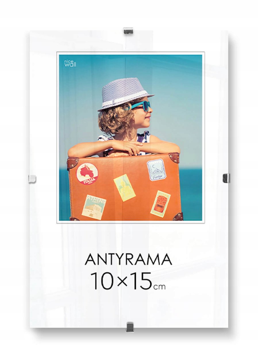 Antyrama 10x15 cm Plexi met HDF achterwand, staand/liggend