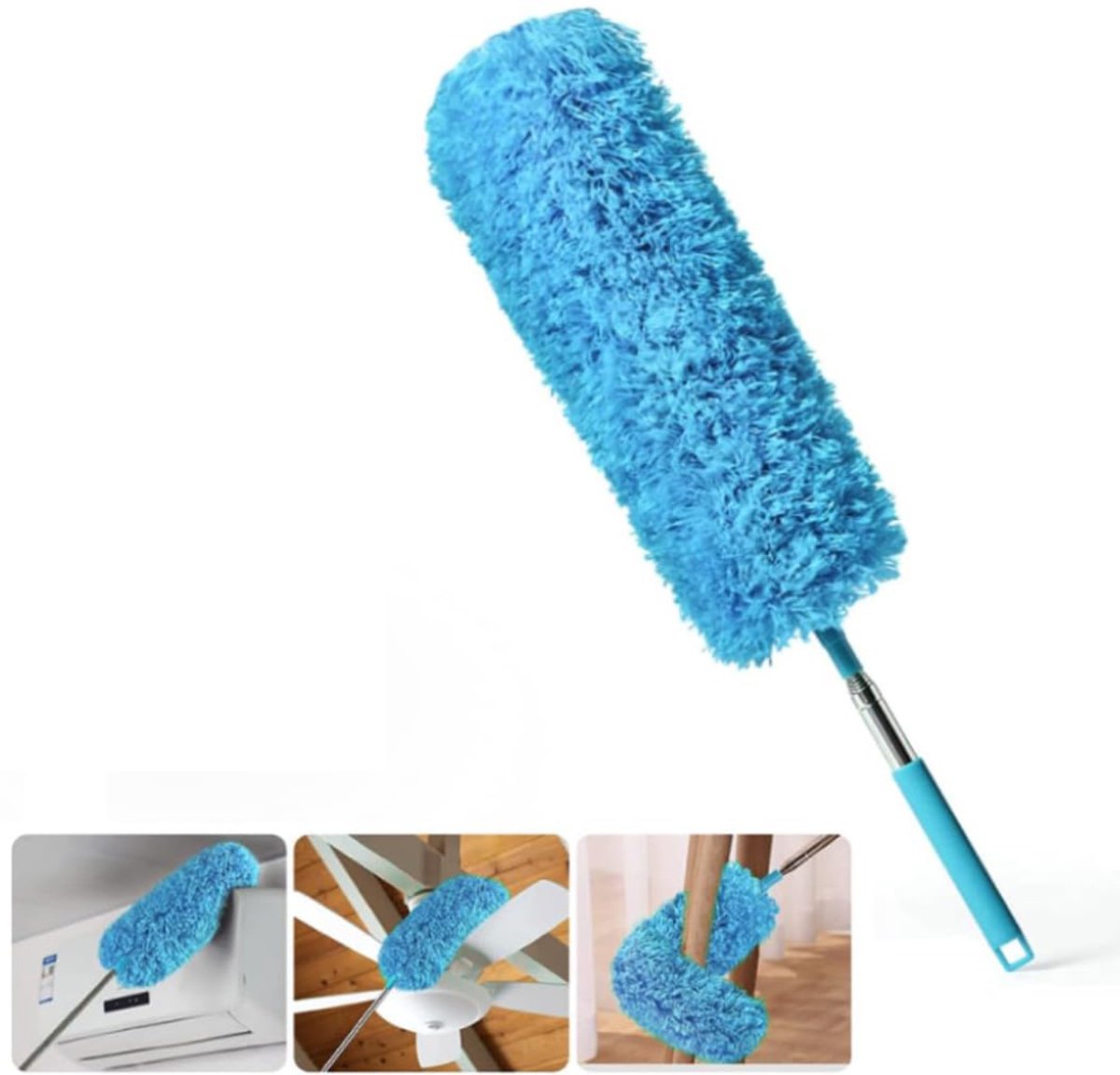 White-Label® Telescopische Plumeau - Ragebol – Uitschuifbaar - Blauw