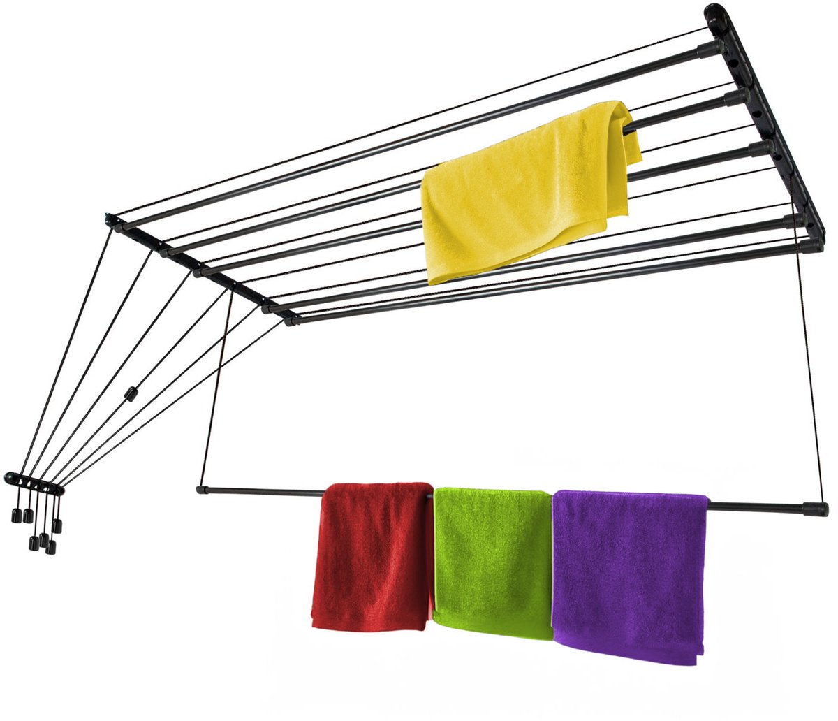 KADAX Hangdroger 6x140cm zwart AV140-P6St