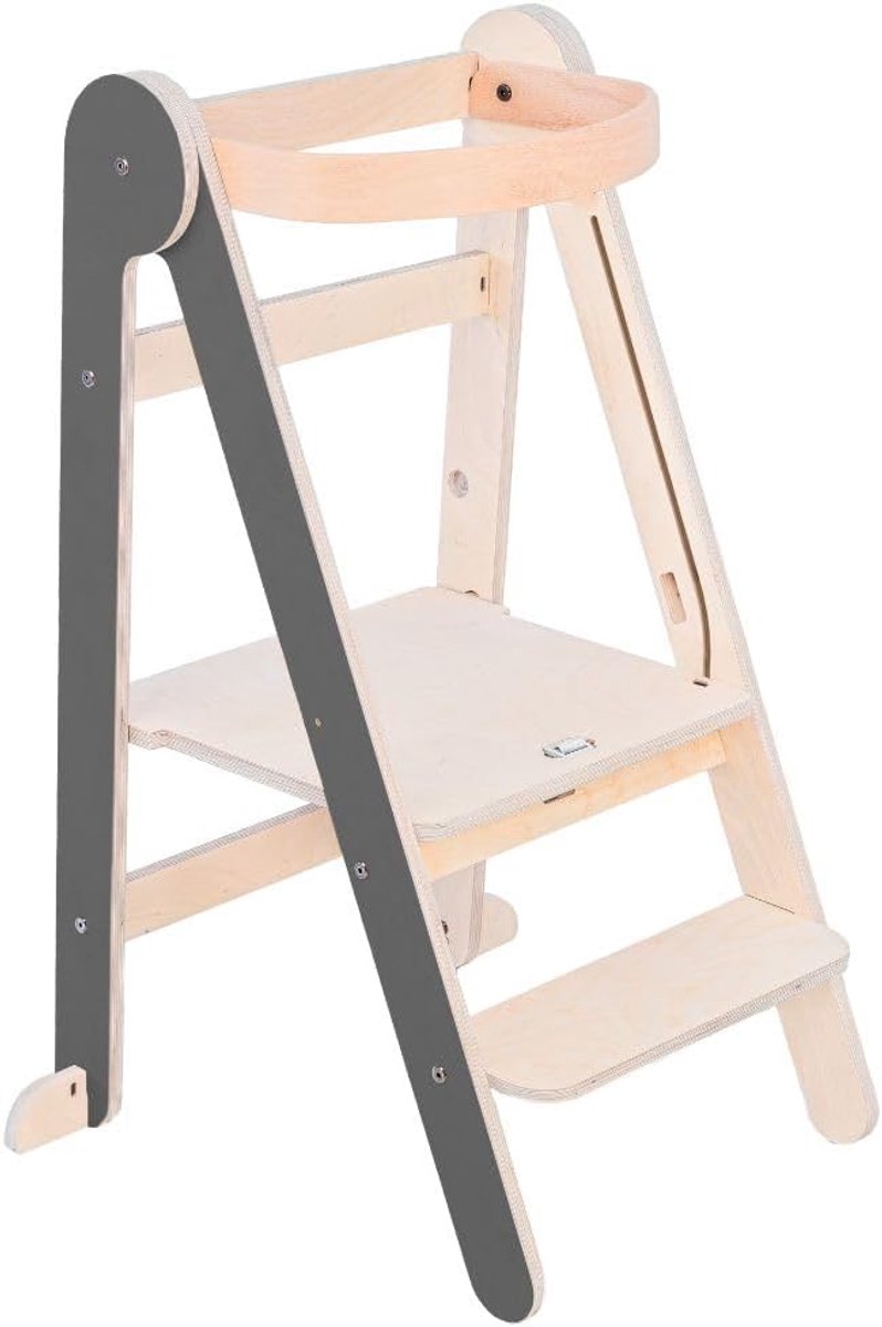 Lexium Leertoren - Montessori Leertoren - Learning Tower - Opstapje - Keukentoren - Leertoren Keukenhulp - Naturel leertoren Montessori - Kindertrap - Leertoren peuters - Leer toren - Leertorens