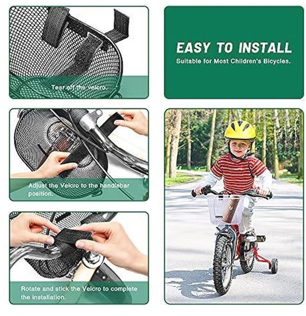 Fietsmand Voor Kinderen - Met Draaghandvat en Geschikt Voor Alle Fietsen
