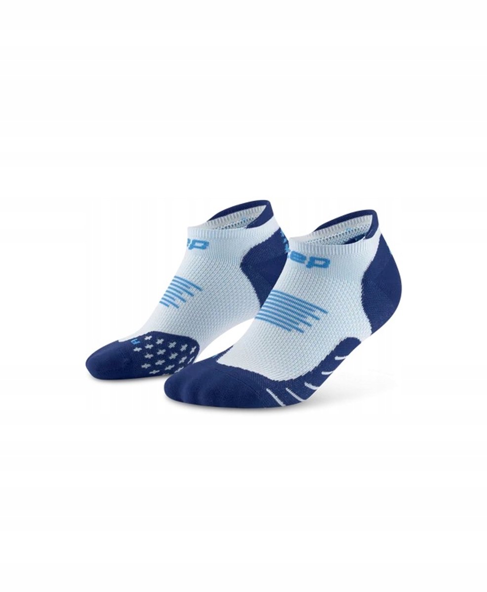 CEP Core Run 5.0 No Show Compressie Sokken Dames Lichtblauw Maat M