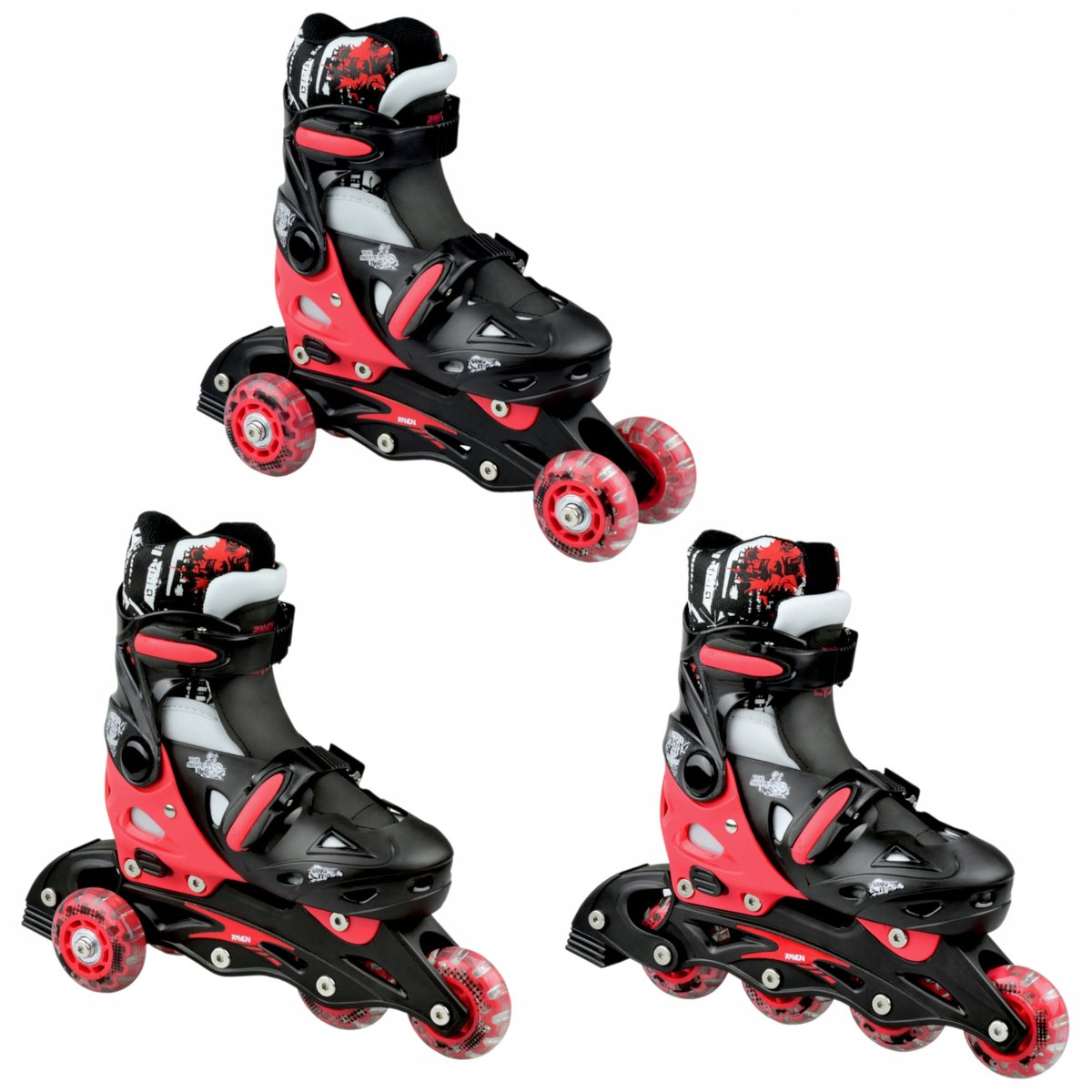 Jools 3-in-1 Verstelbaar RAVEN Singer Zwart/Rood 33-36