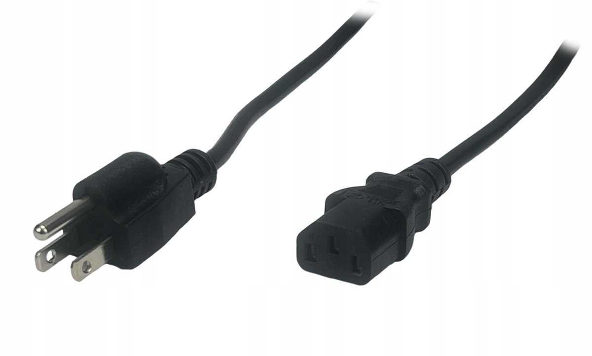 Stroomkabel PC C13 USA 1.5m Zwart