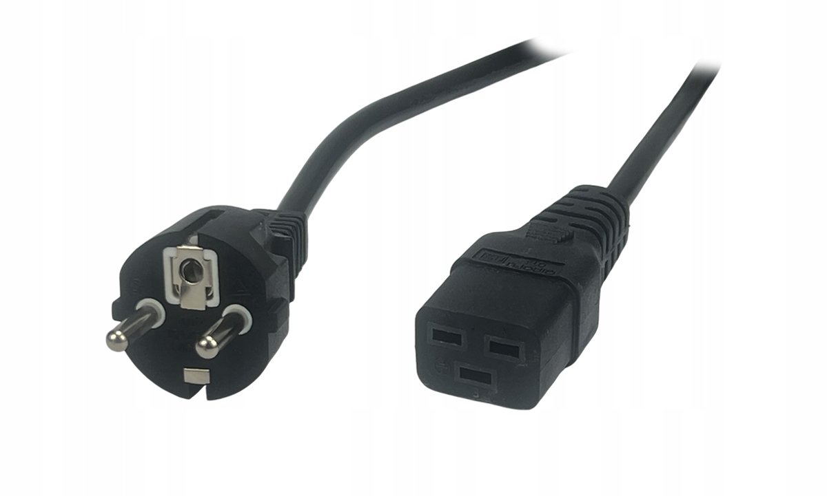 POS 3m C19 Stroomkabel 16A H05VV-F Zwart