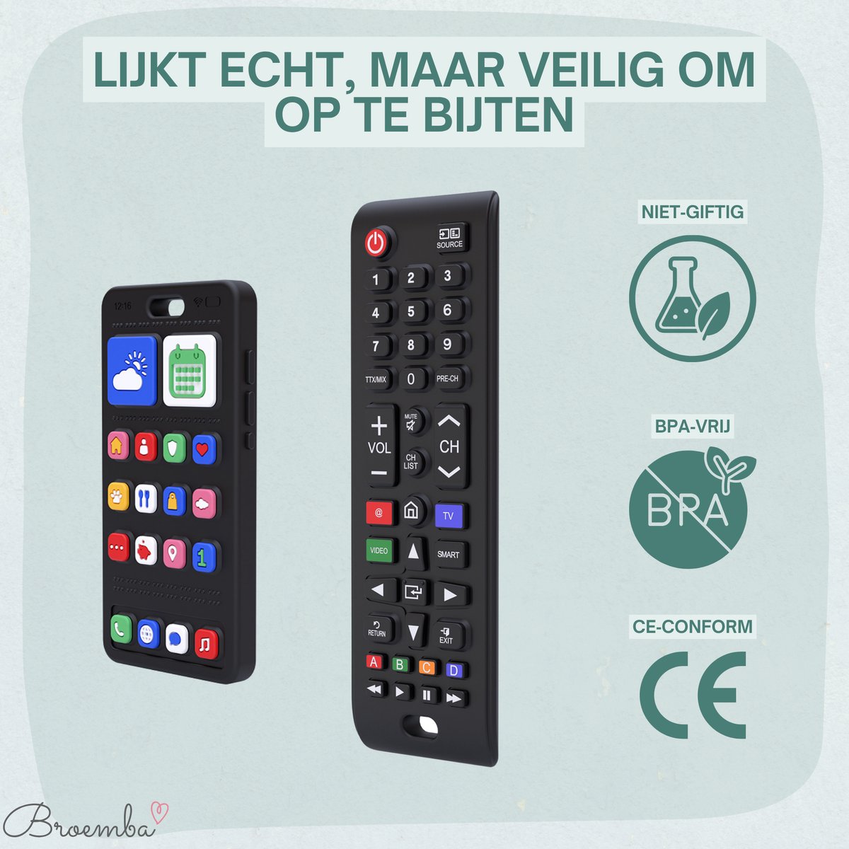 LEADSTAR Speelgoed met afstandsbediening voor baby's, sensorisch muziekspeelgoed met verschillende geluidseffecten, babyspeelgoed met siliconen deksel voor jongens en meisjes, cadeau voor 6 maanden