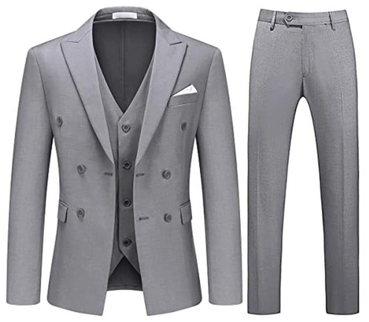 Heren 3-delig Slim Fit Pak voor Bruiloft en Formele Diner