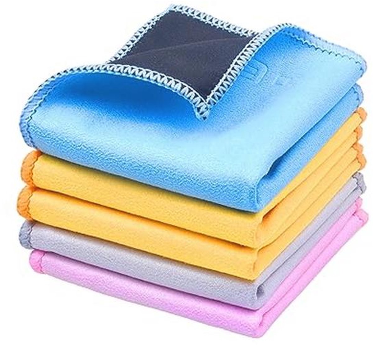 Microvezeldoeken Dubbelzijdig - 5 Stuks - 16.8 x 15.7 cm - Voor Smartphones, Tablets, Laptops en Meer