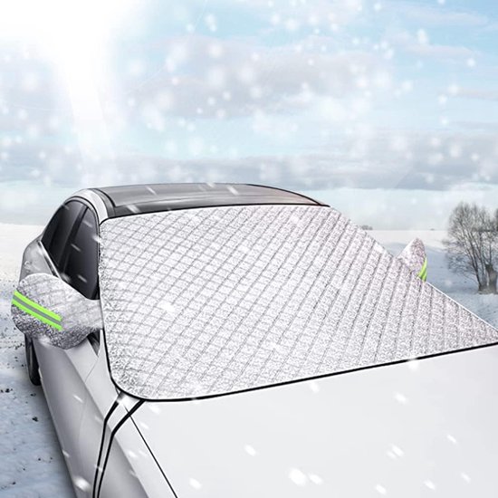 Auto zonnescherm voor de voorruit - auto zonneklep - winterhoes, anti-ijs, stofdicht, UV-bescherming, sneeuwbestendig - geschikt voor de meeste automodellen - 197*125 cm