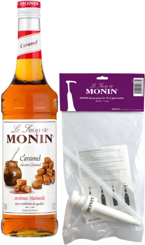 Monin Siroop Caramel (70 cl) + pompje (10ml)