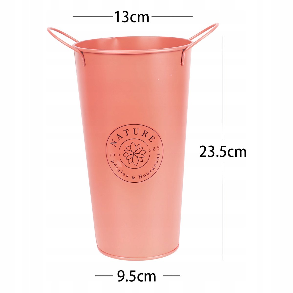 Decoratieve Metalen Cilinder 13x9,5x23,5 cm - Merkloos