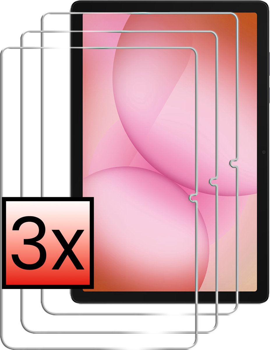 Screenprotector - 3 Stuks - Geschikt voor Samsung Galaxy Tab A11 Plus - Extra Sterk - Beschermglas - Gehard Glas - Tempered Glass - Screen Protector - Bescherm Cover