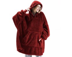 Winter Hooded Sweater Blanket - Warme dikke hoodie-jas - Superzachte pluche hooded blanket - Warme sweatshirt-deken met mouwen en zakken - Home Lounging hoodie-deken - Geschikt voor volwassenen, mannen, vrouwen en tieners