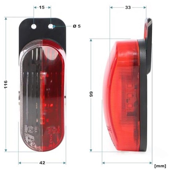 LED Position Lights Set voor Trailers en Voertuigen - 2 Stuks ...