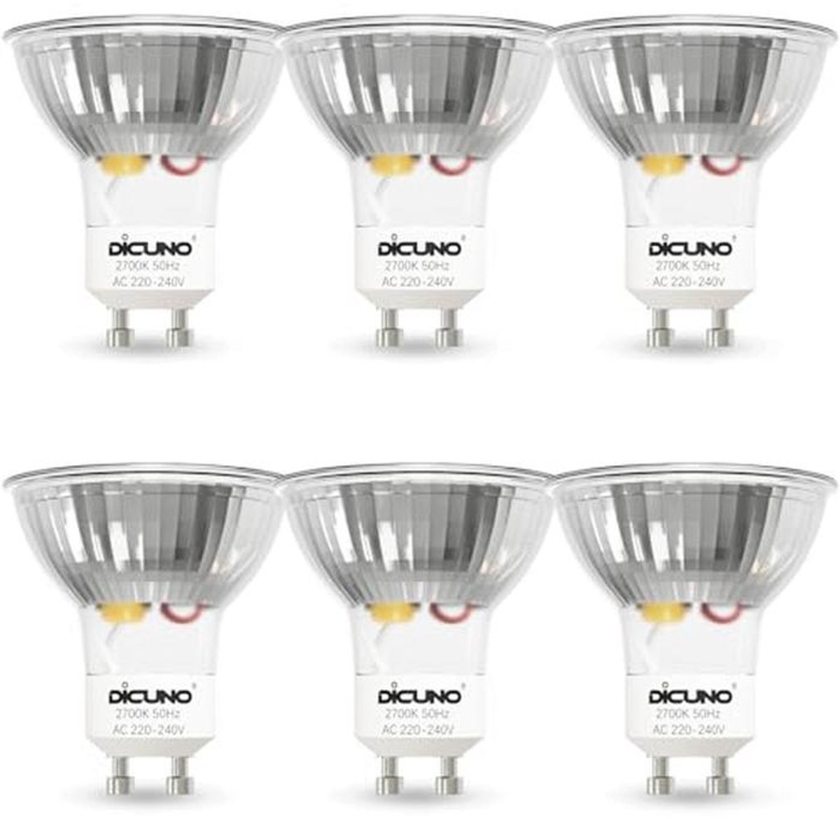 GU10 LED Sp bulb 5W 600LM Warm Wit 3000K Vervanging voor 50W Halogeenlamp