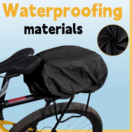 Daity 2 stuks Fietskrat hoes - Fietskrat afdekhoes - Mandhoes - Fietsmand - Fietskrathoes waterdicht - Uitgerekt formaat 70*80cm - Voormand Regenbestendig - Geschikt voor Waterdichte Fietsboxen - Zwart van Daity — afbeelding 4