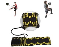 1 stuk - Voetbaltrainer Met Elastiek - Voetbal Spullen - Voetbal Trainingsmateriaal - Football Training Equipment - geel - Voetbaltrainingsriem met jongleerriem