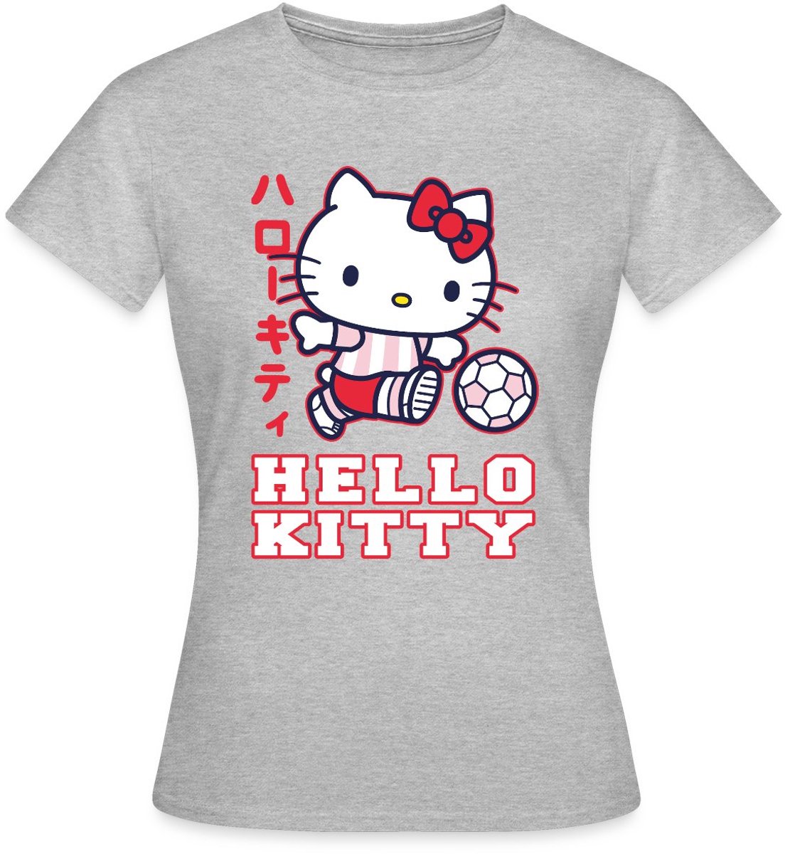 Hello Kitty Speelt Voetbal T-Shirt Dames