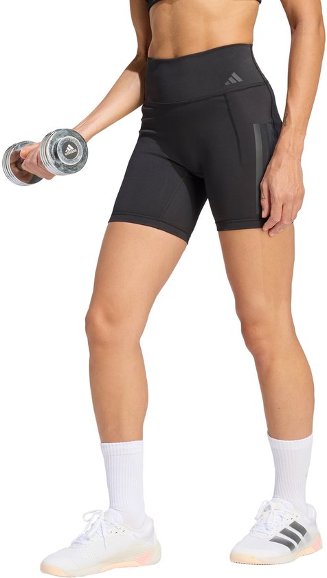 adidas Performance Legging d’entraînement court Optime à 3 bandes - Femmes - Noir - M 15 CM