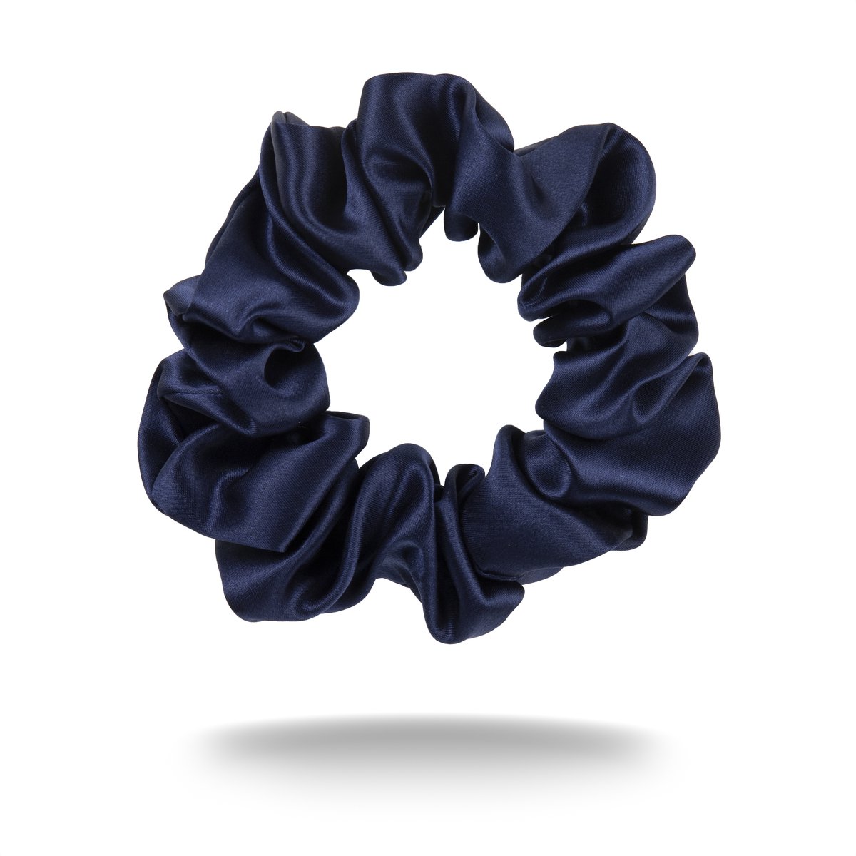 Scrunchie van 100% moerbeizijde - mulberry silk - haar elastiek zonder haarbreuk - haarverzorging - luxe scrunchie dames - medium size - marineblauw