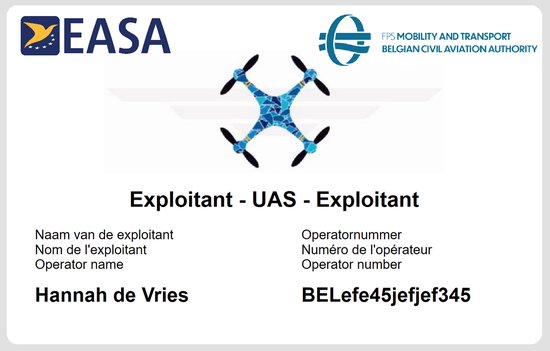 Pasje.pro - Drone Operator Card - Exploitant Pasje