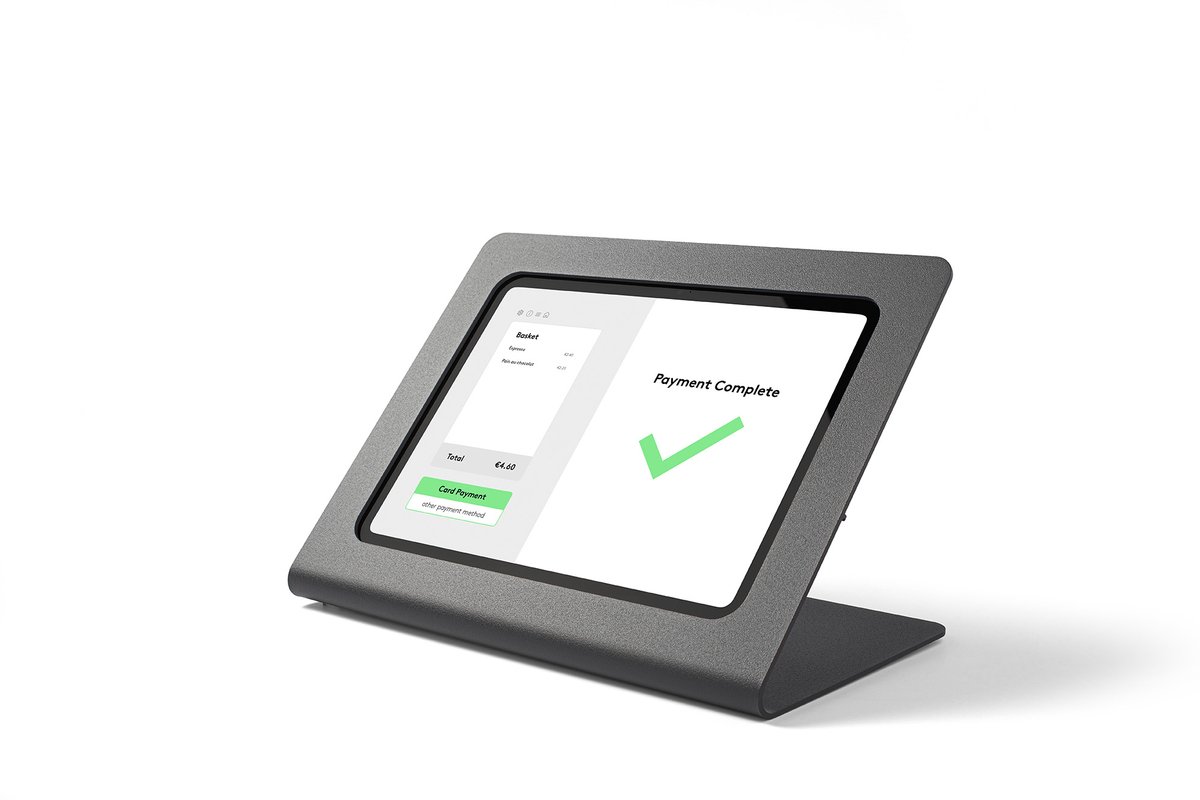 Tabdoq Anti-Diefstal Stand voor Bureau voor Zakelijk POS en Retail - Compatibel met iPad 10ᵉ (2022) & 11ᵉ Gen (2025), zwart