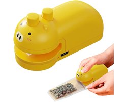 Bag Sealer Klein - Kleine Zak Sealer Heat Seal | Cartoon Handheld Huishoudelijke Resealer Warmte Magnetische Sluitmachine voor Chip, Thuis & Reizen