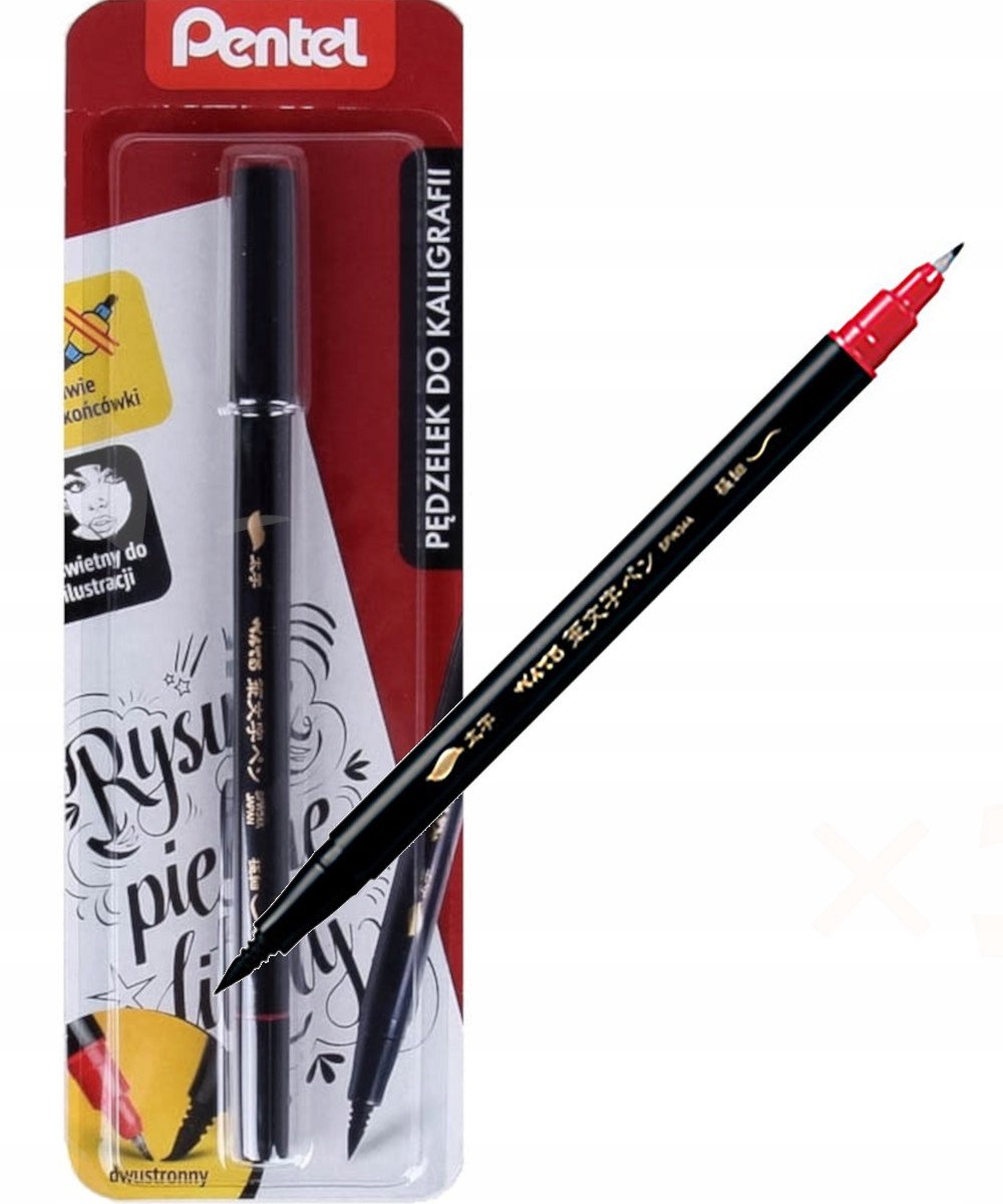 Pentel Kalligrafie Stift - Zwart, Ronde Punt 0.35 mm