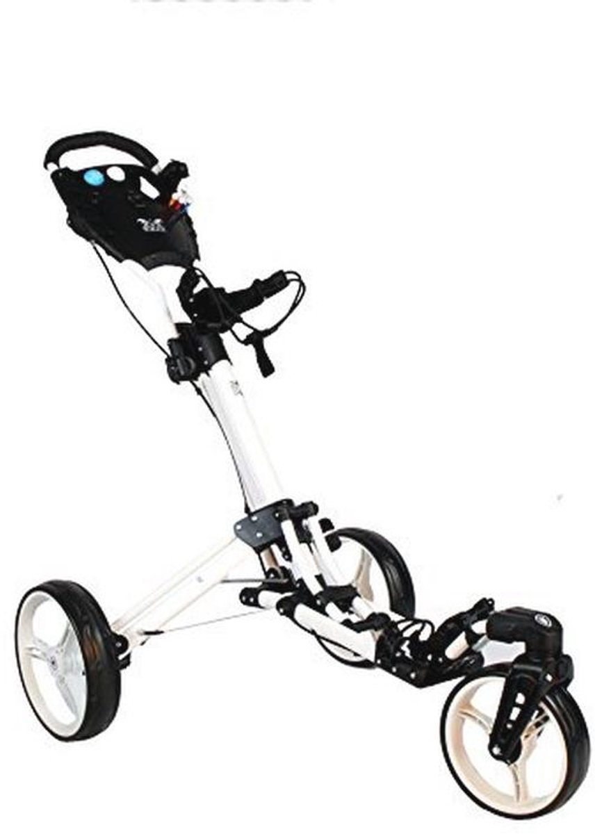 Golftrolley met 360° draaivoorwiel en parapluhouder