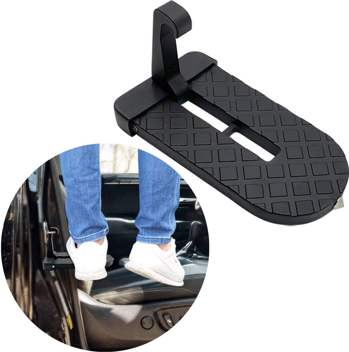 Purepeak Dakkoffer Opstap Auto met Veiligheidshamer - Max. 100 kg - Universeel - Antislip & Antikras