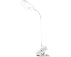 Ynkkvre - Leeslamp - Klemclip lamp - Bedlamp - Oogbeschermende leeslamp - Kinderleeslamp - 18 LED flikkervrij licht - 3 kleurtemperaturen - USB oplaadbaar - 360° flexibele nek - Ronde