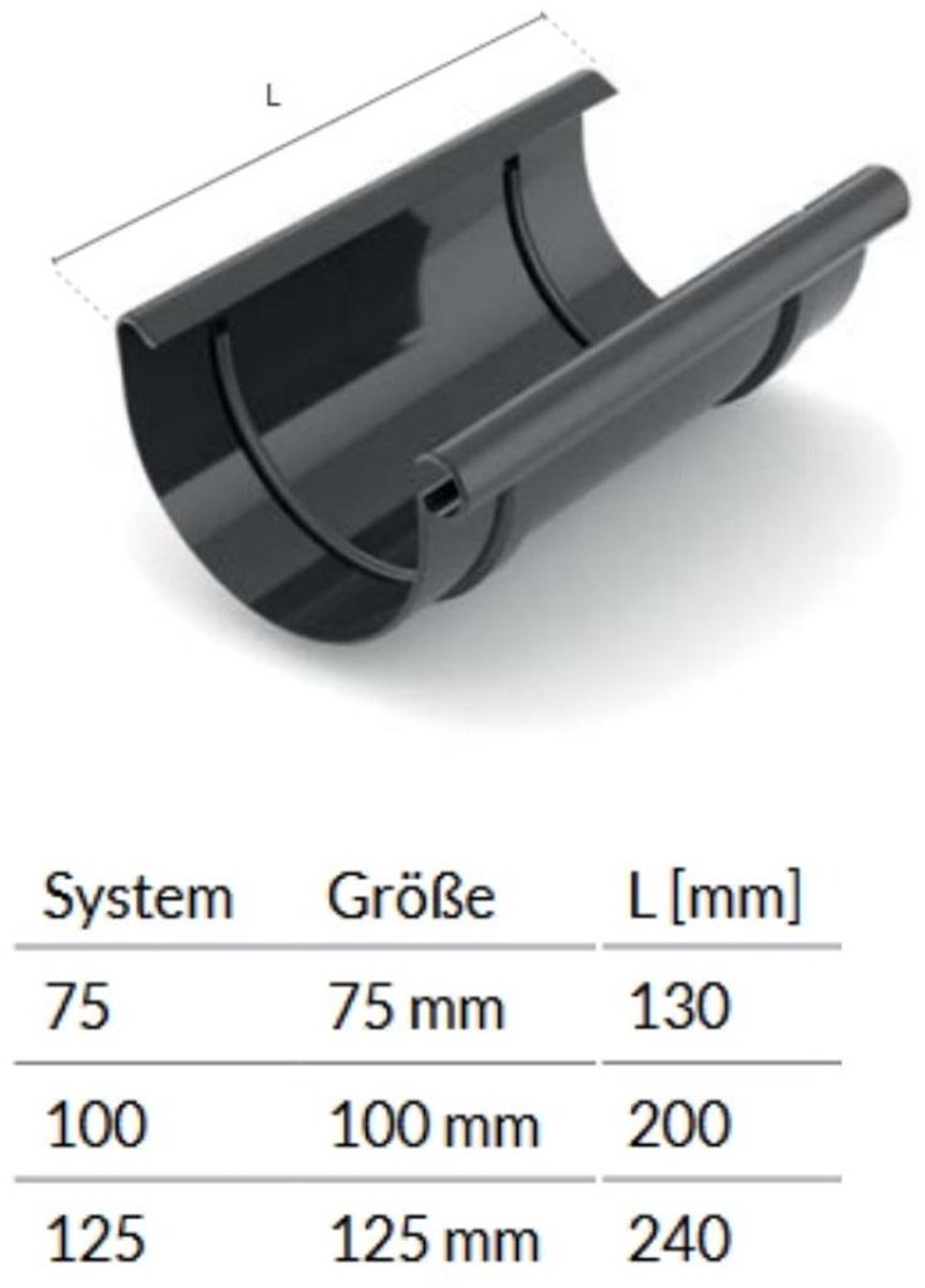 Gotverbindingsstuk bruin Systeem 75