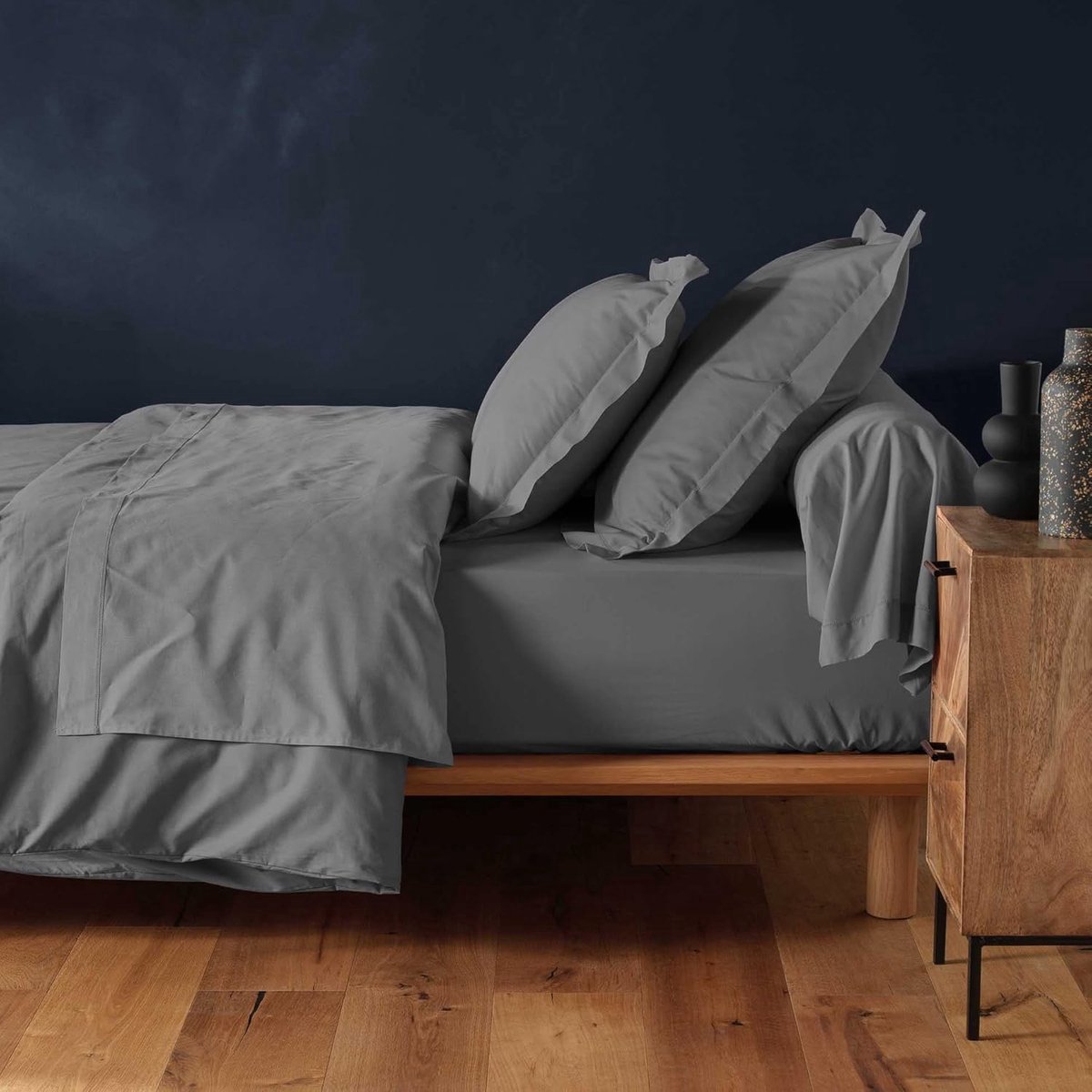 Stunq® Fraaie en Comfortabele Hoeslaken 160 x 200 cm in Stijlvolle Antraciet Kleur