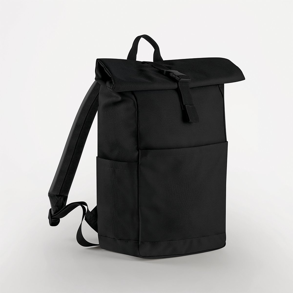 Roll-Top Rugzak 20L – Waterafstotend – Laptopvak – Zwart – Lightweight Rugtas – Voorvak met Rits – Verstelbare Schouderbanden