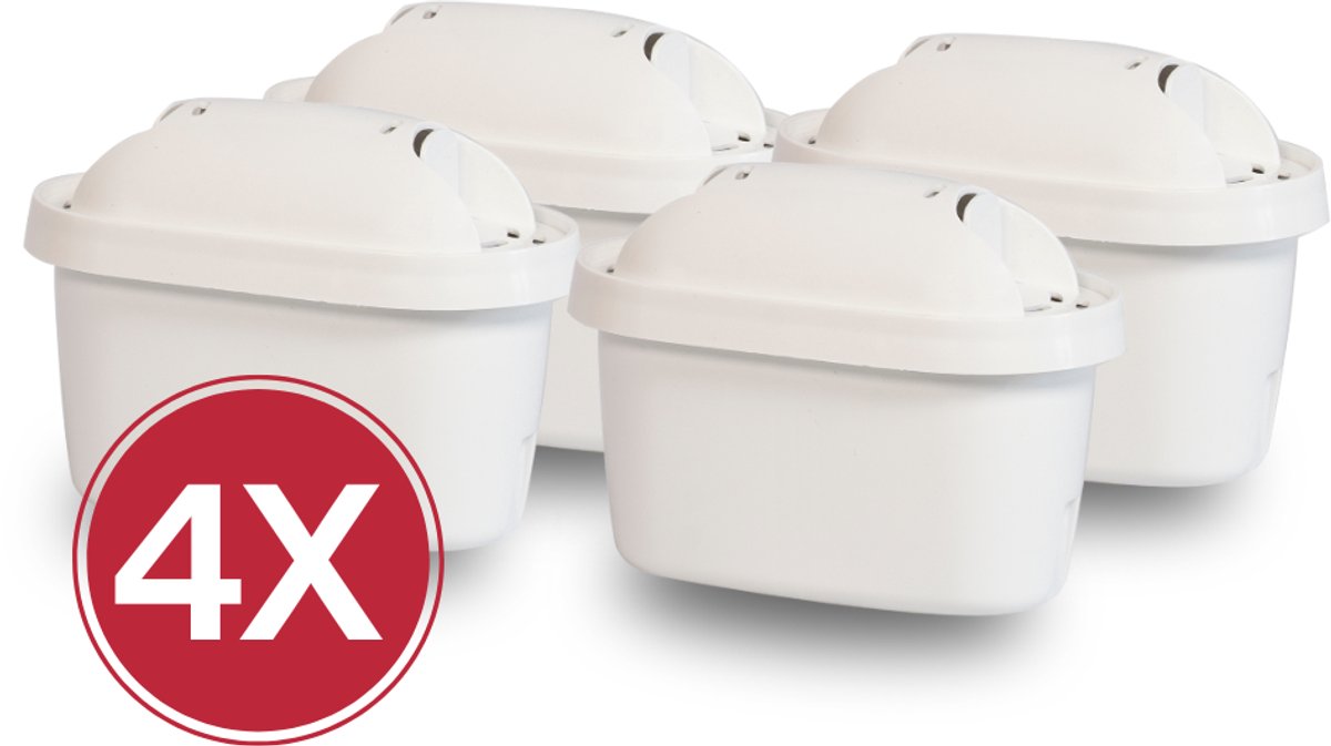 Bol.com 4x Eccellente Max+ Waterfilters voor Brita Maxtra filterkannen - 4 maanden gefilterd water - Vermindert kalkvorming - 10... aanbieding