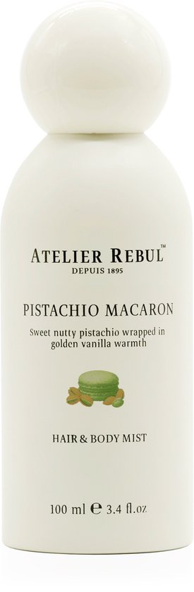 Atelier Rebul Pistachio Macaron - Hair & Body Mist (100ml) - Zachte & Verfrissende Geur -Spray voor Huid & Haar