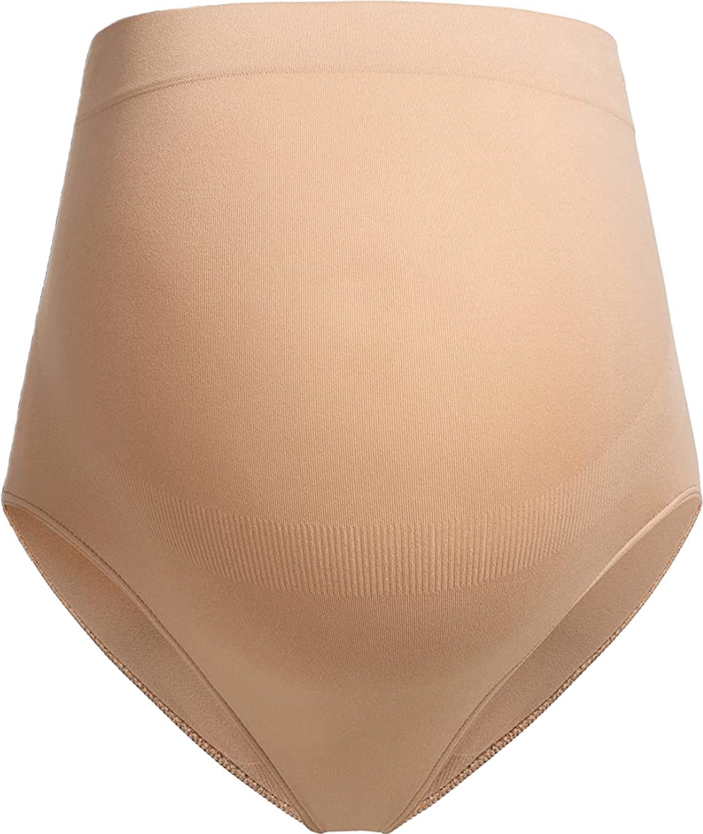 EMAY Naadloze Zwangerschaps Slip – Beige – S/M – 1-pack