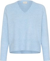Kaffe KAniel v-neck Pullover Dames Trui - Powder Blue Melange