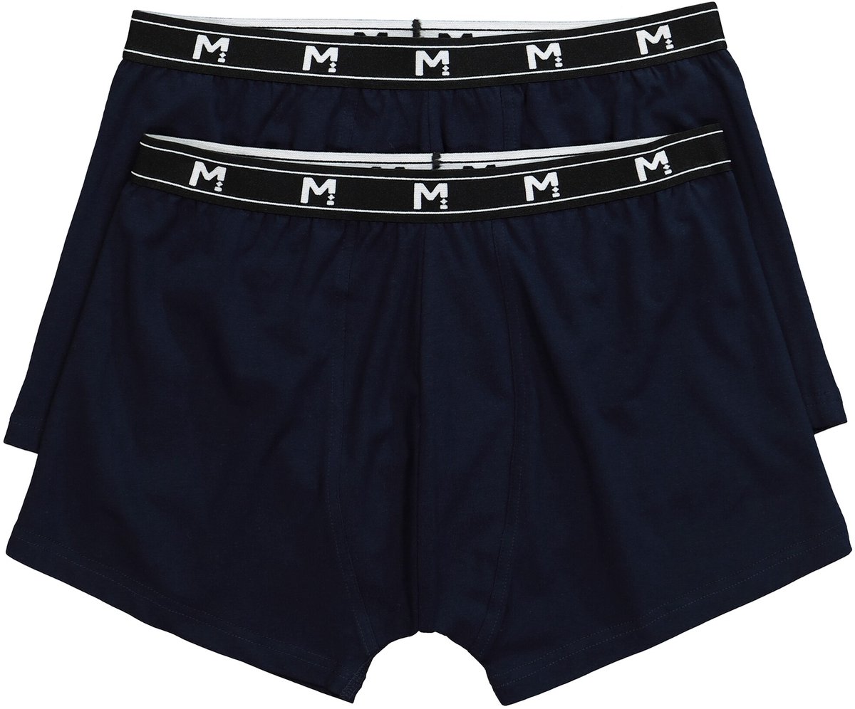 Men Plus - Heren - Heupbroek set van 2 onderbroek - Navy blauw - Maat L