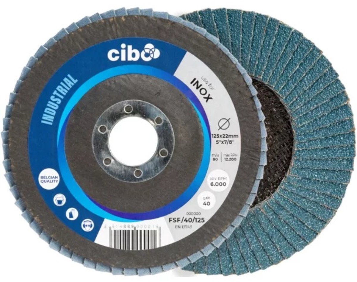 Cibo - Lamellenschijf vlak FSF 115x22mm Korrel 60 - per 10st