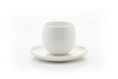 Bavary Kopjesset 6-delig – 200 ml – Koffiekopjes & Sauscups – Porselein – Inclusief Schoteltjes – Wit