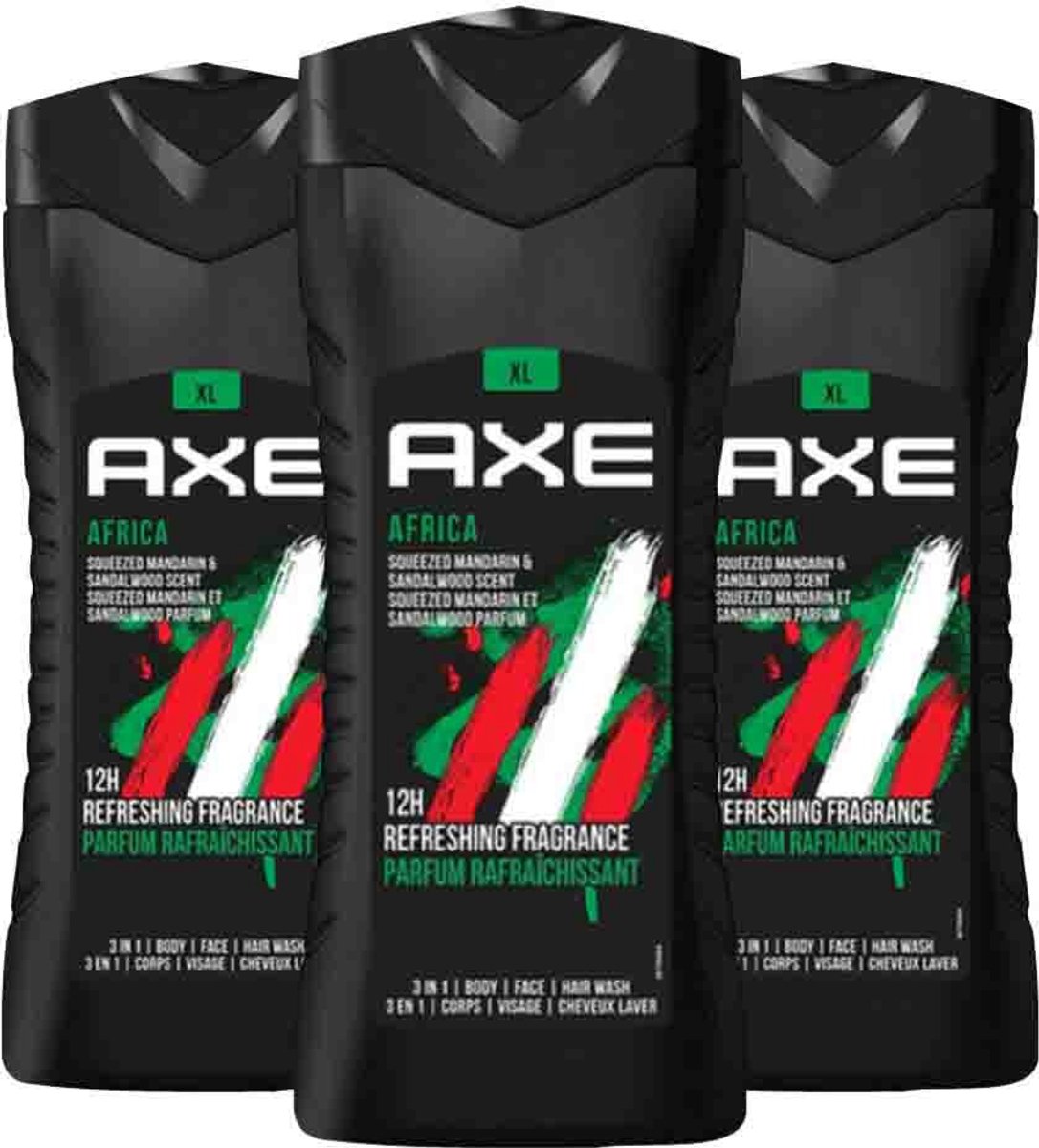 Axe Douchegel Africa - 3 x 400 ml - Voordeelverpakking