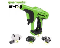 Greenworks Hogedrukreiniger - 24V 400W draagbare hogedrukreinigers - autoreiniger met 1*4000mAh accus - 5 m slang,voor auto's