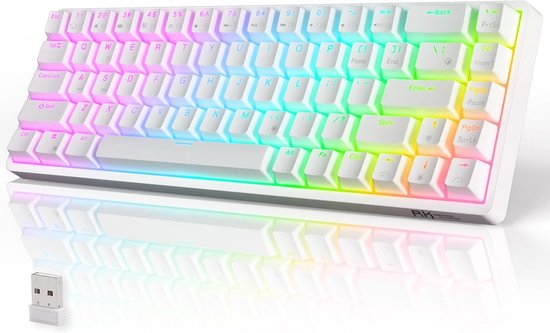 BRIMFORD Wireless Mechanical Macro Keyboard with Programmable RGB Macro Keyboard with Hot-Swap Support for PC Games/Photo Production/Editing (Yellow